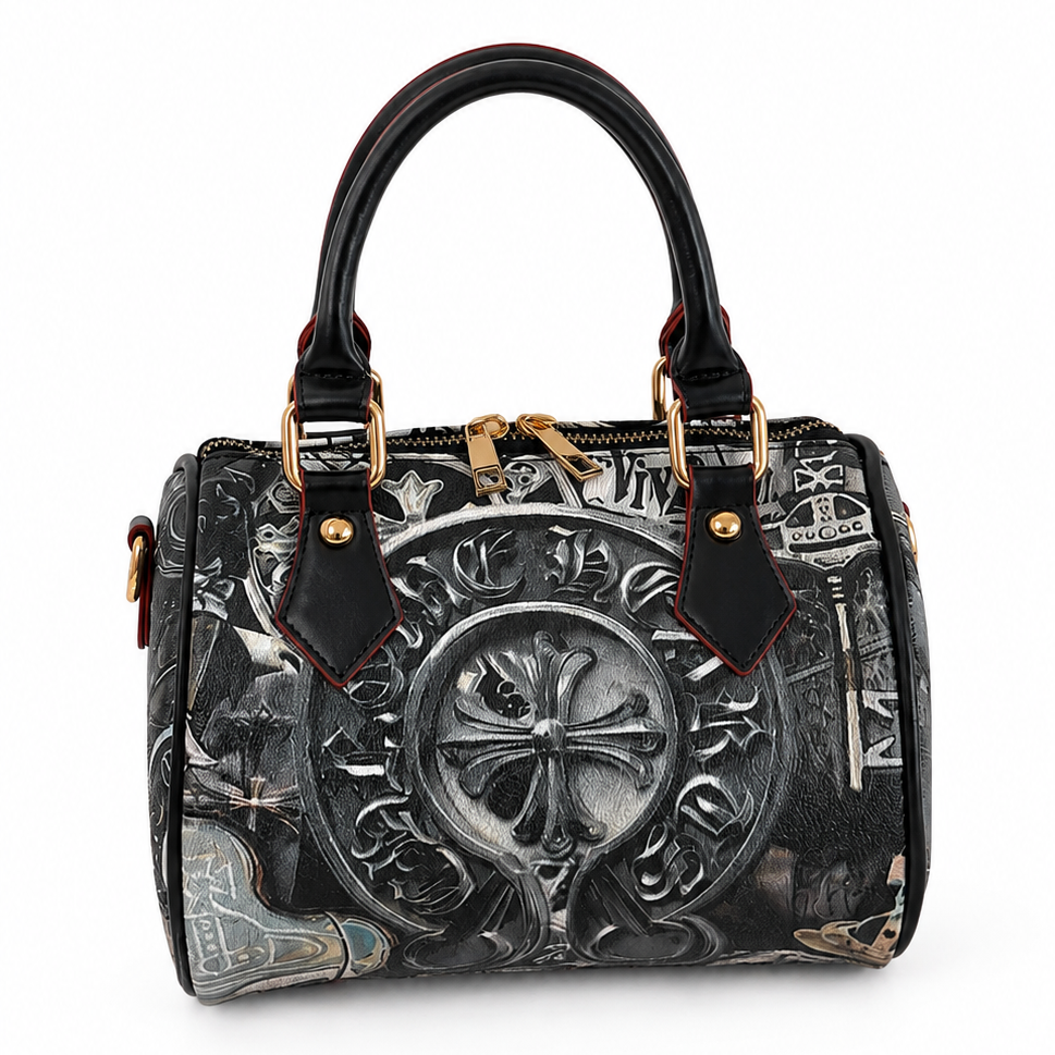 Dark Crosses Pillow Bag