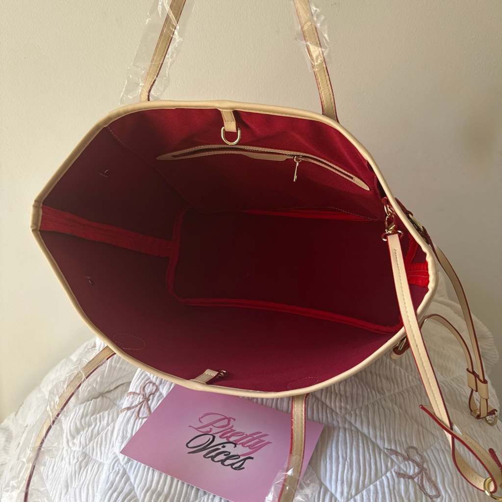 Striped PF Monkey Tote